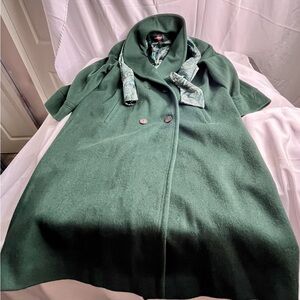 Alorna Green Women's wool blend long coat